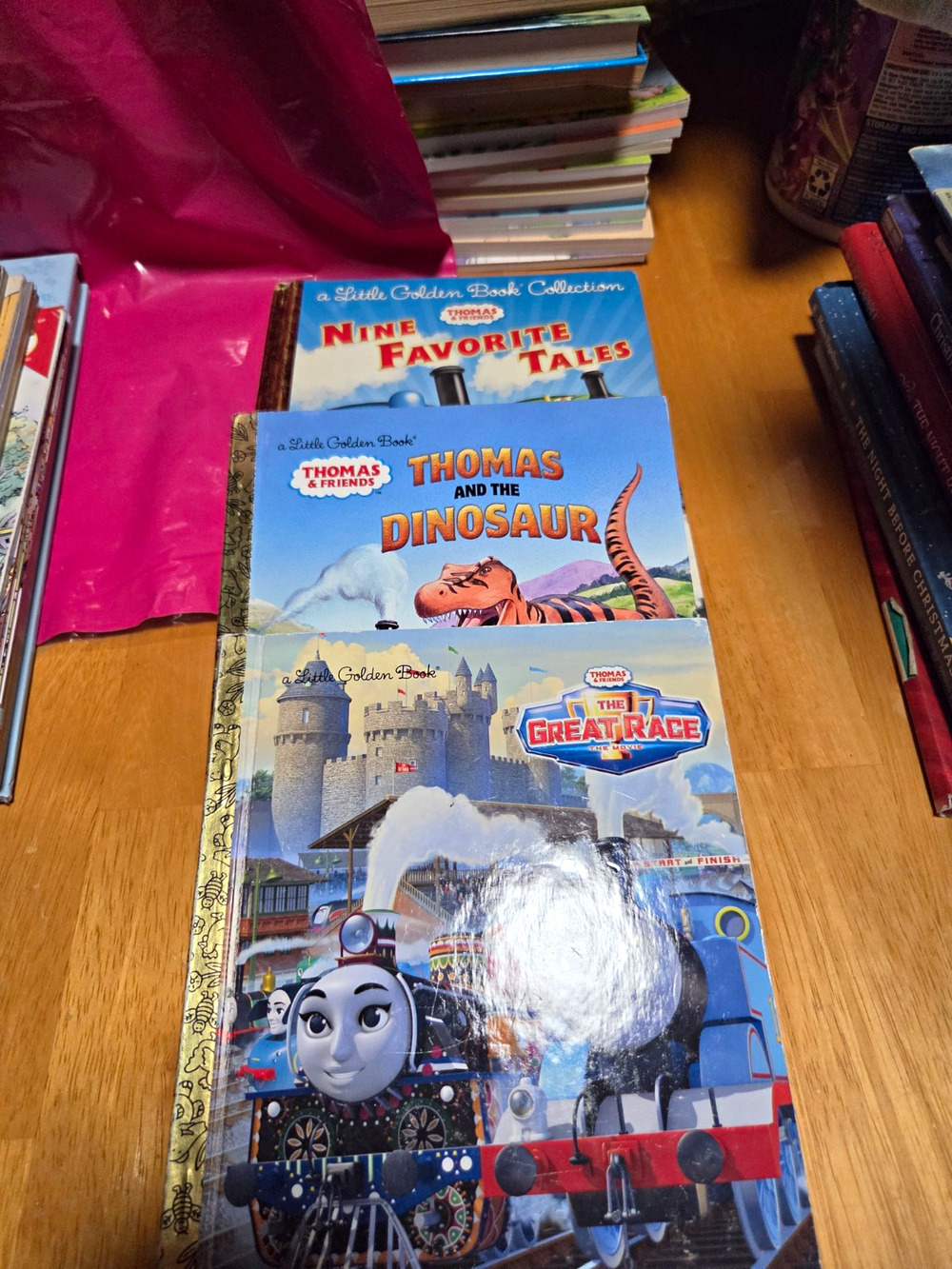 Thomas & Friends Little Golden Book Nine Favorite Tales HC Illustrated lot of 3